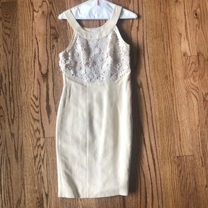 Anthropologie cream dress